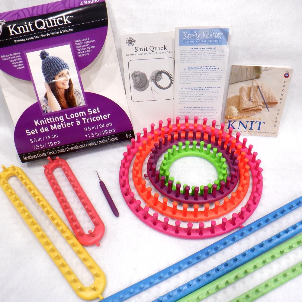 Loops & Threads Knit Quick Round Knitting Loom Set - Picture 6 of 8